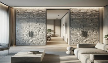 Двері з кам'яного шпону