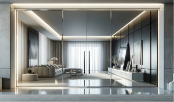 Стильні, елегантні двері зі склом/дзеркалом від «Елеганте»