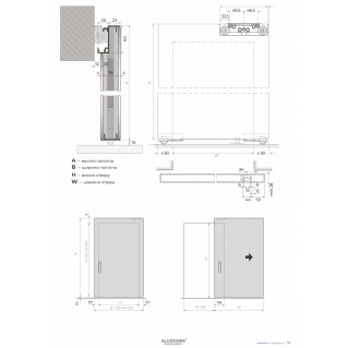 Розсувна перегородка AluDoors Plano L Design