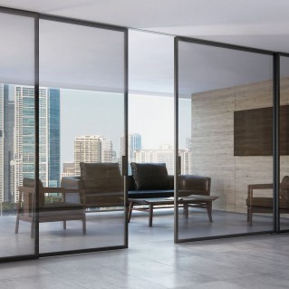 Розсувна перегородка AluDoors Clear