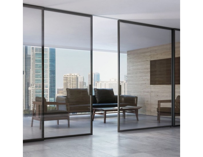 Фото Розсувна перегородка AluDoors Clear 1 Фото Розсувна перегородка AluDoors Clear 1