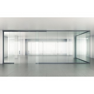 Офисная стеклянная перегородка L-SHAPE – Г-образная