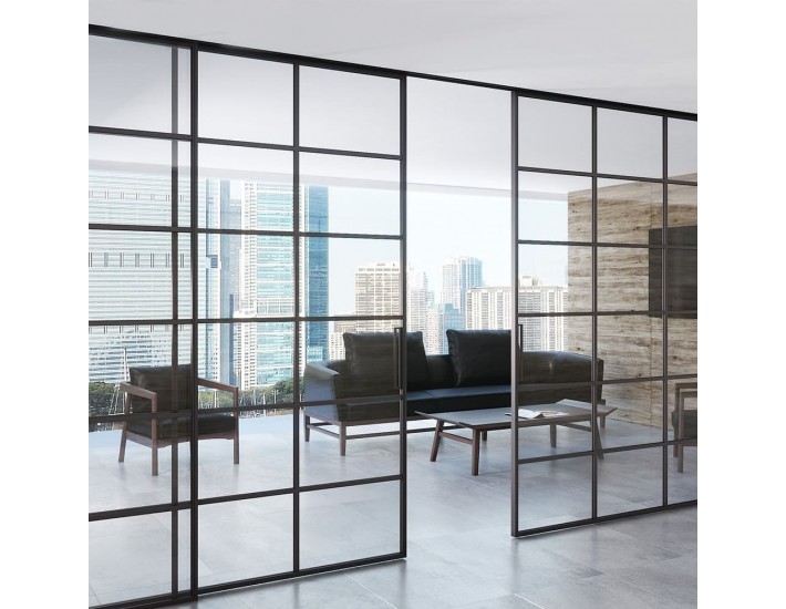 Фото Розсувна перегородка AluDoors Quadro 1 Фото Розсувна перегородка AluDoors Quadro 1