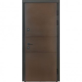 Вхідні двері вуличного типу Термо House мод. №703/191 венге темний/білий атласний