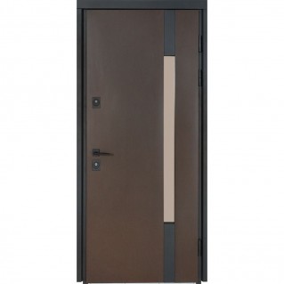 Вхідні двері вуличного типу Термо House мод. №705/431 венге темний/білий атласний