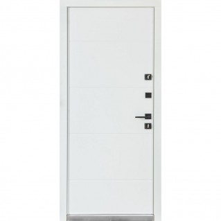 Вхідні двері вуличного типу Термо House мод. №703/191 темний антрацит/білий атласний