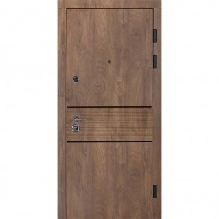 Дверь входная квартирного типа Revolut В-81 мод. №564/264 спил дерева коньячный/венге парма Дверь входная квартирного типа Revolut В-81 мод. №564/264 спил дерева коньячный/венге парма