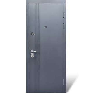 Дверь входная квартирного типа В-413 мод. №172 графит матовый / белая шагрень