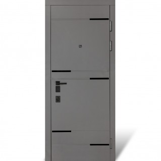 Вхідні двері квартирного типу Термо Мегаполіс мод. №528 мусонне дерево/мусонне дерево світле