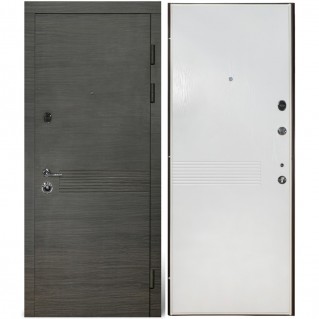 Входная дверь квартирного типа В-83 мод. №184 венге горизонт серое/белое дерево