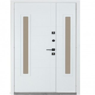 Входная дверь уличного типа Термо House 1200 мод. №706/431 антрацит/белый атласный