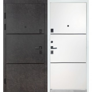Вхідні двері квартирного типу Термо Fortezza модель №536 mamba morion/білий супермат