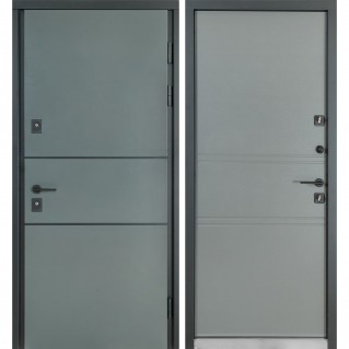 Вхідні двері вуличного типу Cottage мод. №703/237 metalic grey/титан