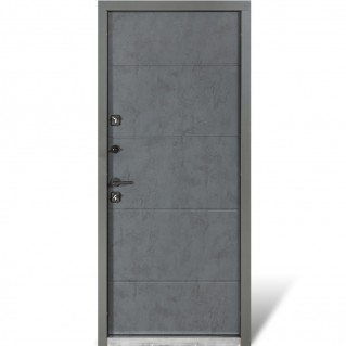 Входная дверь уличного типа Термо House мод. №703/191 антрацит/бетон антрацит