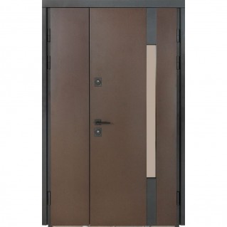 Вхідні двері вуличного типу Термо House 1200 мод. №705/431 венге темний/білий атласний