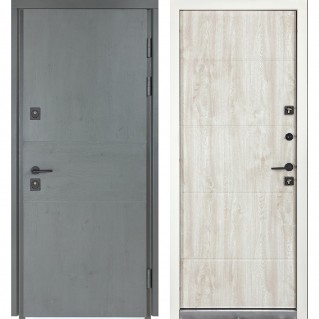 Входная дверь уличного типа Термо House мод. №703/191 антрацит/дуб полярный