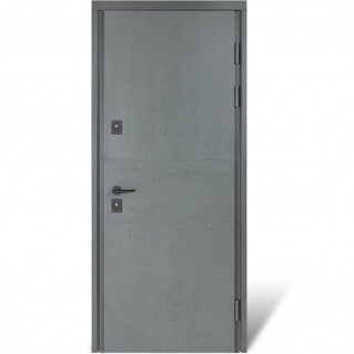 Входная дверь уличного типа Термо House мод. №703/191 антрацит/дуб полярный