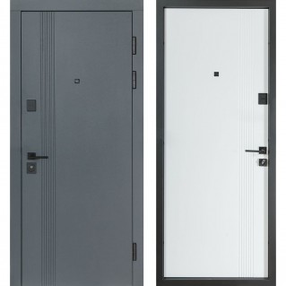 Дверь входная квартирного типа Revolut В-434 мод. №172 антрацит/белый матовый гладкий