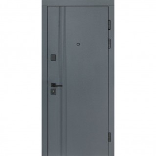 Дверь входная квартирного типа Revolut В-434 мод. №172 антрацит/белый матовый гладкий Дверь входная квартирного типа Revolut В-434 мод. №172 антрацит/белый матовый гладкий