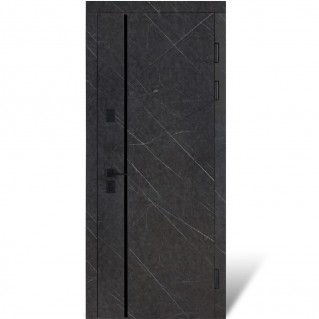 Двері вхідні квартирного типу Ультра (квадро) Kale мод. №542 мармур графіт/білий супермат