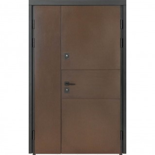 Вхідні двері вуличного типу Термо House 1200 мод. №703/191 венге темний/білий атласний