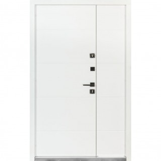 Вхідні двері вуличного типу Термо House 1200 мод. №703/191 венге темний/білий атласний