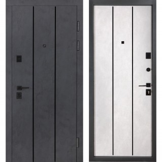 Двері вхідні квартирного типу Ультра (квадро) Kale мод. №535 бетон антрацит/бетон сніжний