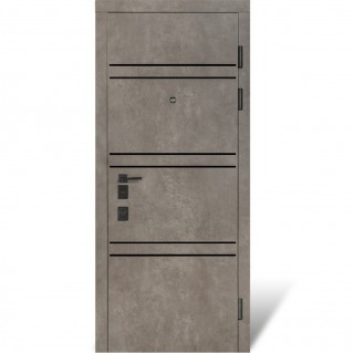 Вхідні двері квартирного типу Термо Expert мод. №550/253 роксі антрацит сірий/білий супермат