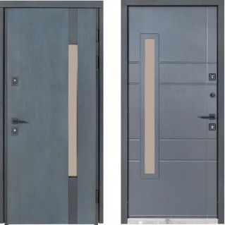 Вхідні двері вуличного типу Термо House мод. №705/431 темний антрацит