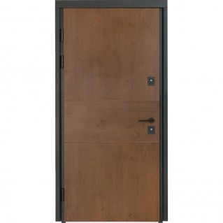 Вхідні двері вуличного типу Термо House мод. №703/191 дуб бронза/горіх натуральний