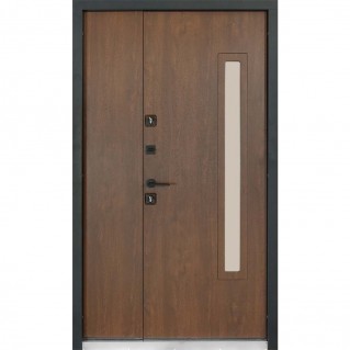 Вхідні двері вуличного типу Термо House 1200 мод. №705/428 дуб бронза/горіх натуральний