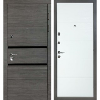 Двері вхідні квартирного типу К-8 мод. №514/191 венге горизонт сірий/дуб пломбір