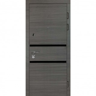Двері вхідні квартирного типу К-8 мод. №514/191 венге горизонт сірий/дуб пломбір
