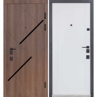 Вхідні двері квартирного типу Олімп мод. №571/238 дрімвуд темний/олово супермат