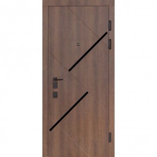 Вхідні двері квартирного типу Олімп мод. №571/238 дрімвуд темний/олово супермат