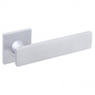 Дверная ручка Fold 02 (FO55-ZCS) матовый хром, на квадратной розетке 55мм