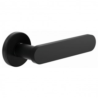 Дверная ручка Short (SH12-ONO) черный, на круглой розетке VIS