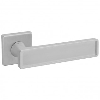 Дверная ручка SoShic L02 (SL14-ZCS) матовый хром, на квадратной розетке VIS без декора.