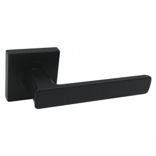 Дверная ручка Fold 02 (FO55-ZNE) чёрный, на квадратной розетке 55мм