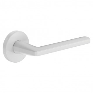 Дверная ручка Luce P (LP12-ZBN) белый, на круглой розетке VIS