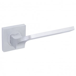 Дверная ручка JOY 02 (JO55-ZСS) матовый никель, на квадратной розетке 55мм