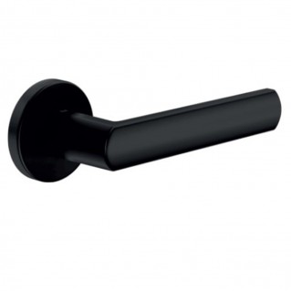 Дверная ручка Luce (LC12-ZNE) черная, на круглой розетке VIS