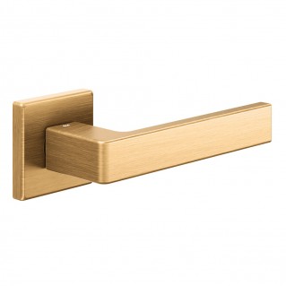 Дверная ручка Quattro 02 (264/14-Z-ZRO) матовое золото, на квадратной розетке VIS