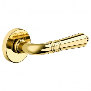 Дверная ручка Daniela (391/12-OLV) латунь, на круглой розетке VIS