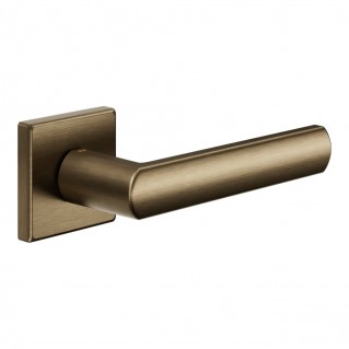 Дверная ручка Luce 02 (LС14-ZGH) матовая бронза, на квадратной розетке VIS