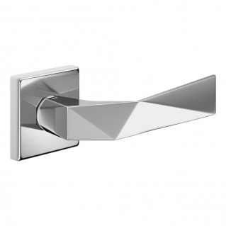 Дверная ручка Luxury 02 (LU14-OC) хром, на квадратной розетке VIS