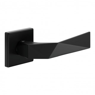 Дверная ручка Luxury 02 (LU14-ONO) черный, на квадратной розетке VIS