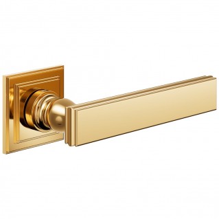 Дверная ручка Lucrezia 02 (LT14-PVD-BG) античная полированная золото, на квадратной розетке R