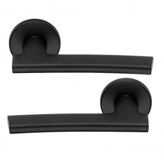 Дверная ручка San (SN12-ZNE) черный, на квадратной розетке