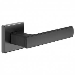 Дверная ручка Fold 02 (FO14-ZNE) чёрный, на квадратной розетке VIS